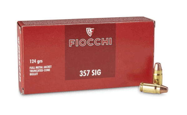 fiocchi 357sig 124gr fmjtc ammo (50)