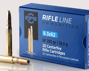 ppu 9.3x62 285gr sp ammo