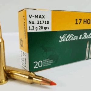 s&b 17 hornet 20g v max (20) ammo