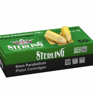 sterling 9x19mm para fmj ammo (50)