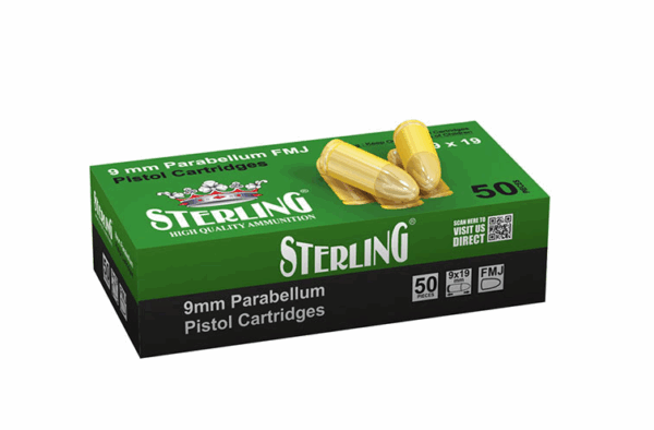 sterling 9x19mm para fmj ammo (50)